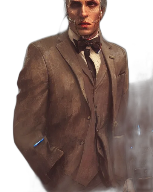 jacket, staff, face, robot transparent PNG cut-out