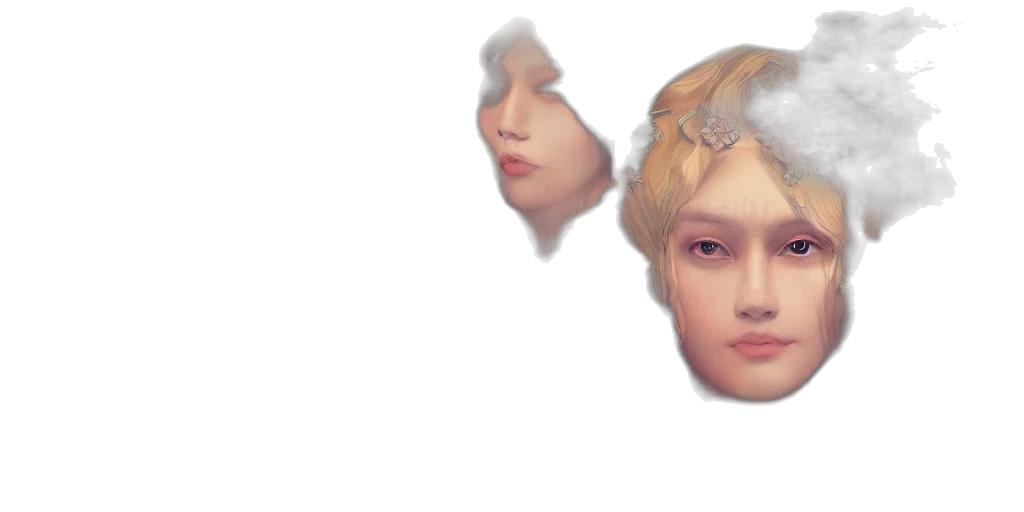 face, mask, crown, hair transparent PNG cut-out