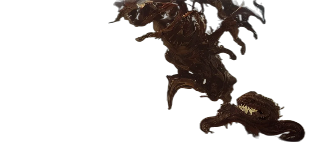 dragon, creature, staff, mask transparent PNG cut-out