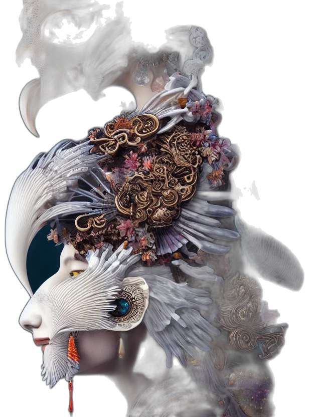 mask, face, dragon, jewelry transparent PNG cut-out