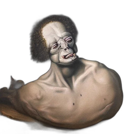 face, creature, mask, hair transparent PNG cut-out