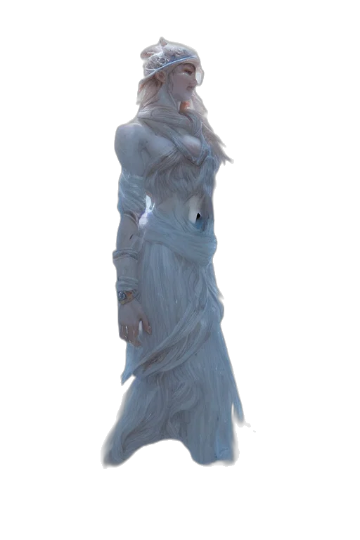 dress, creature, dragon, staff transparent PNG cut-out