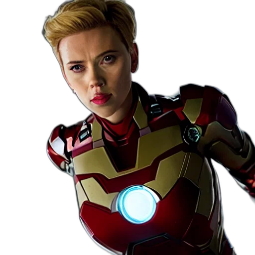 comic book art, concept art, 3d render, scarlett transparent PNG cut-out