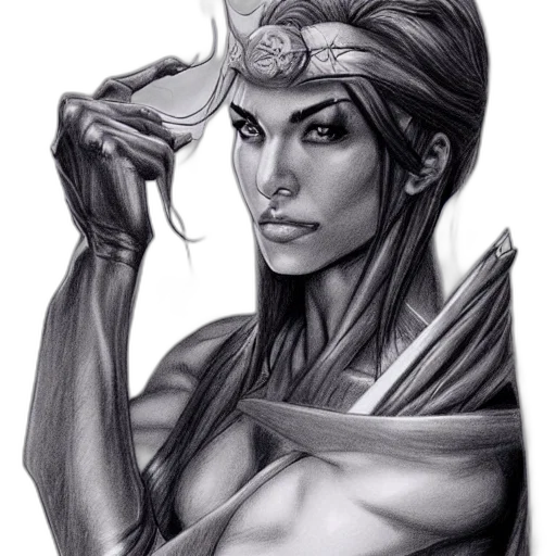 jewelry, face, fantasy art, comic book art transparent PNG cut-out