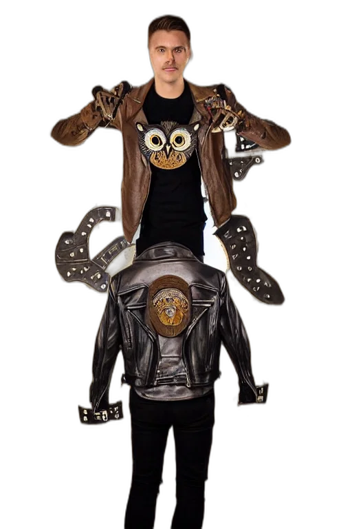jacket, mask, robot, cyberpunk transparent PNG cut-out
