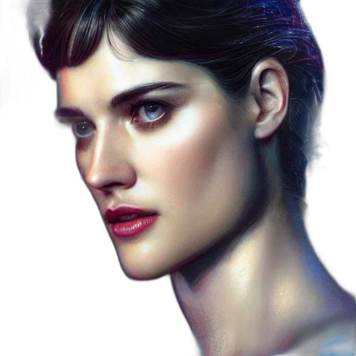 face, hair, crown, photorealistic transparent PNG cut-out
