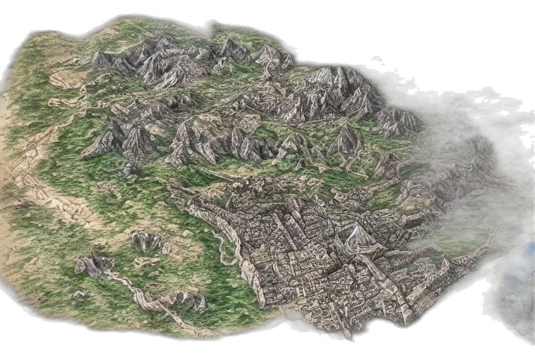 3d render, photorealistic, concept art, fog transparent PNG cut-out