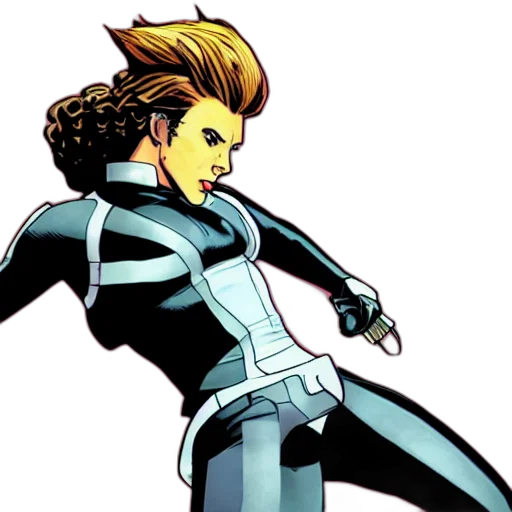 jacket, hair, comic book art, concept art transparent PNG cut-out