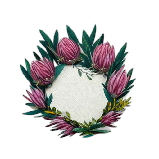 jewelry, crown, flower, protea transparent PNG cut-out