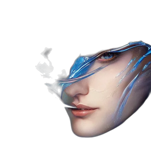 face, mask, robot, creature transparent PNG cut-out