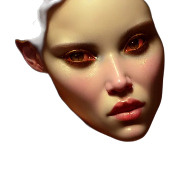 face, mask, crown, creature transparent PNG cut-out