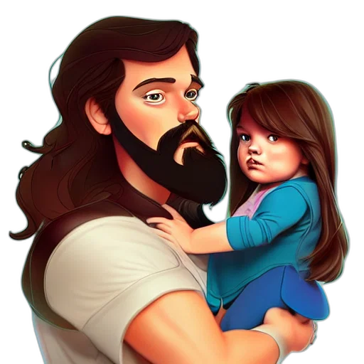 hair, cartoon, photorealistic, concept art transparent PNG cut-out
