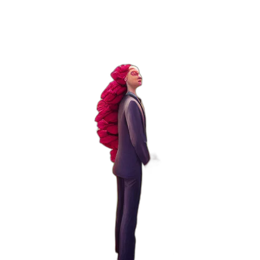 hair, jacket, creature, dress transparent PNG cut-out