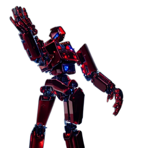 robot, weapon, 3d render, concept art transparent PNG cut-out