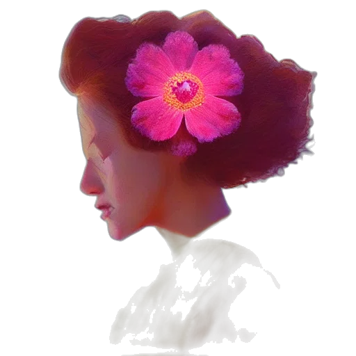 flower, crown, face, staff transparent PNG cut-out