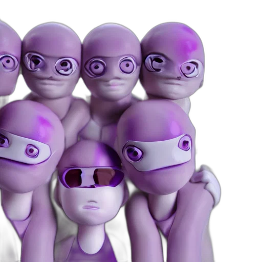 robot, 3d render, vaporwave, concept art transparent PNG cut-out