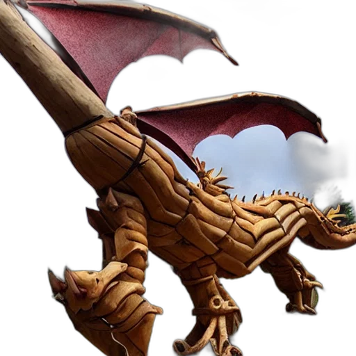 dragon, creature, animal, staff transparent PNG cut-out