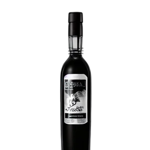 bottle, 3d render, vodka, modern transparent PNG cut-out