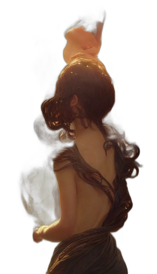 dress, mask, dragon, hair transparent PNG cut-out
