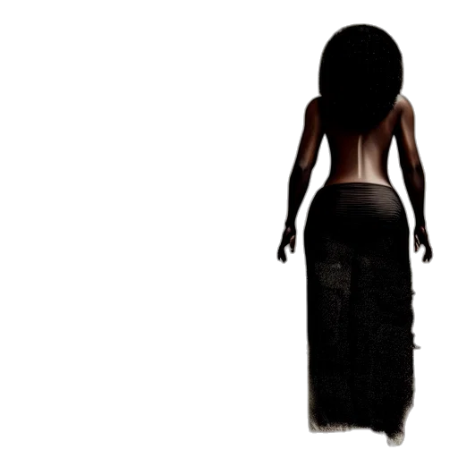 dress, hair, creature, concept art transparent PNG cut-out