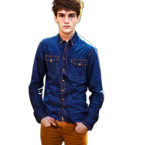 jacket, face, photorealistic, 3d render transparent PNG cut-out