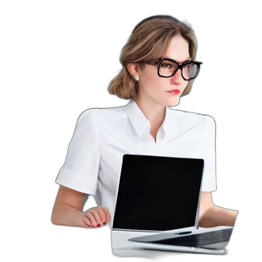staff, cartoon, 3d render, photorealistic transparent PNG cut-out