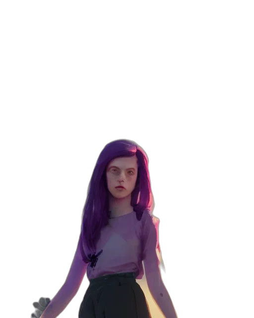 dress, robot, creature, hair transparent PNG cut-out