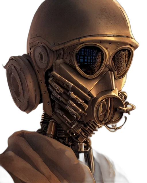 robot, mask, face, cyberpunk transparent PNG cut-out