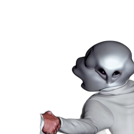robot, mask, creature, staff transparent PNG cut-out