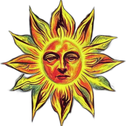 staff, flower, mask, crown transparent PNG cut-out