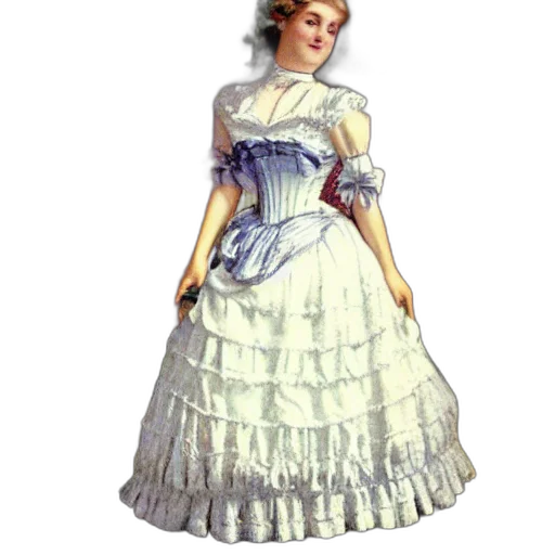 dress, staff, hat, jewelry transparent PNG cut-out