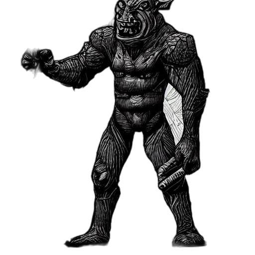 creature, animal, mask, comic book art transparent PNG cut-out