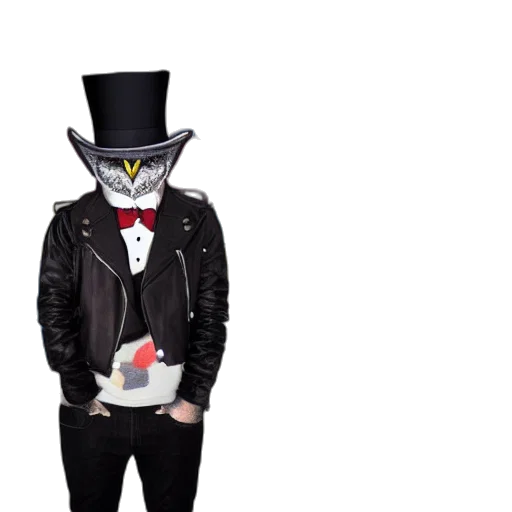 hat, jacket, mask, robot transparent PNG cut-out