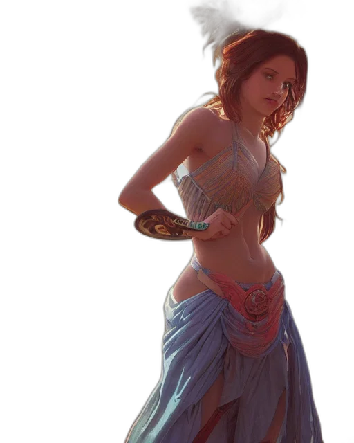 dress, sword, staff, jewelry transparent PNG cut-out