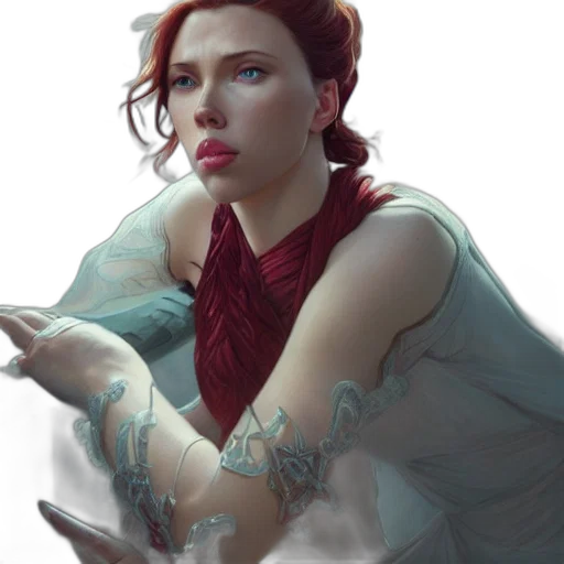 face, fantasy art, concept art, photorealistic transparent PNG cut-out