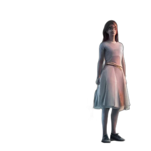 dress, creature, robot, staff transparent PNG cut-out