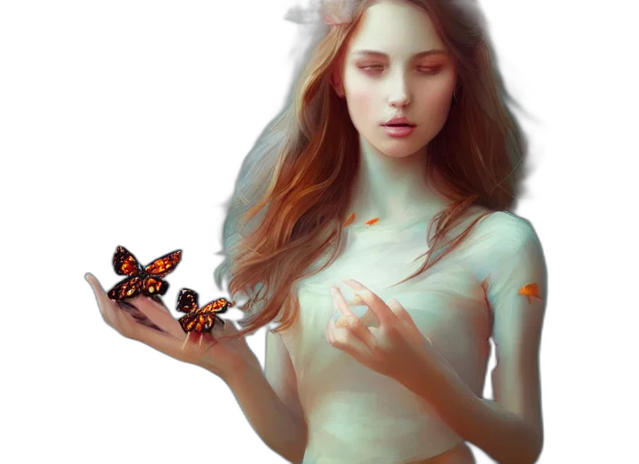 jewelry, dress, fantasy art, photorealistic transparent PNG cut-out