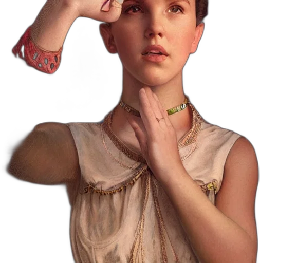 jewelry, dress, face, staff transparent PNG cut-out