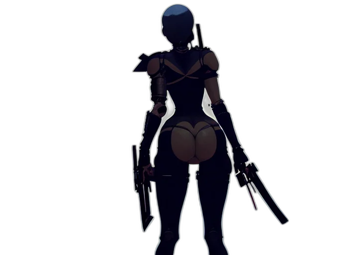 weapon, robot, staff, mask transparent PNG cut-out