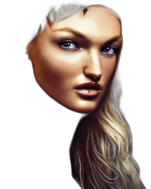 face, mask, hair, crown transparent PNG cut-out