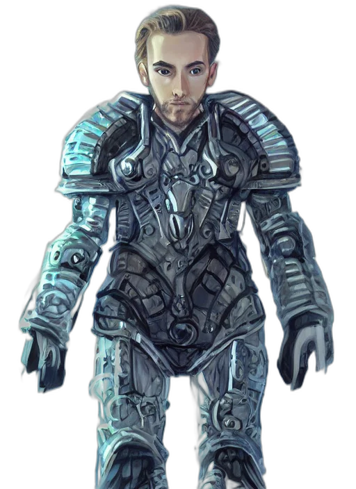 robot, staff, weapon, face transparent PNG cut-out