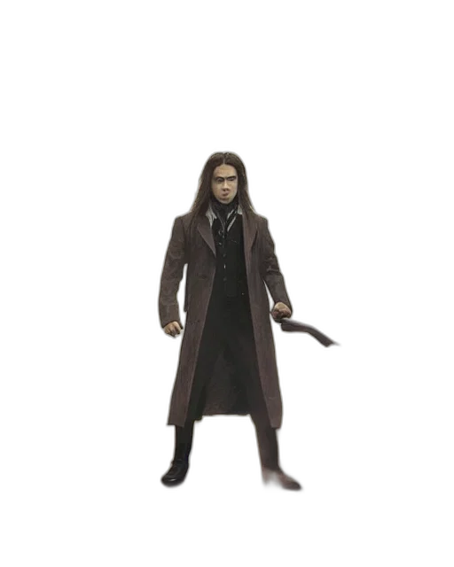 jacket, staff, weapon, creature transparent PNG cut-out