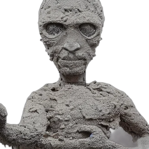 face, mask, staff, creature transparent PNG cut-out