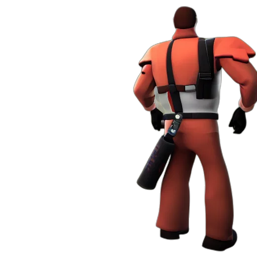 robot, jacket, weapon, staff transparent PNG cut-out
