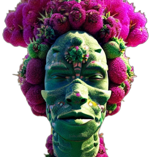 face, mask, crown, flower transparent PNG cut-out