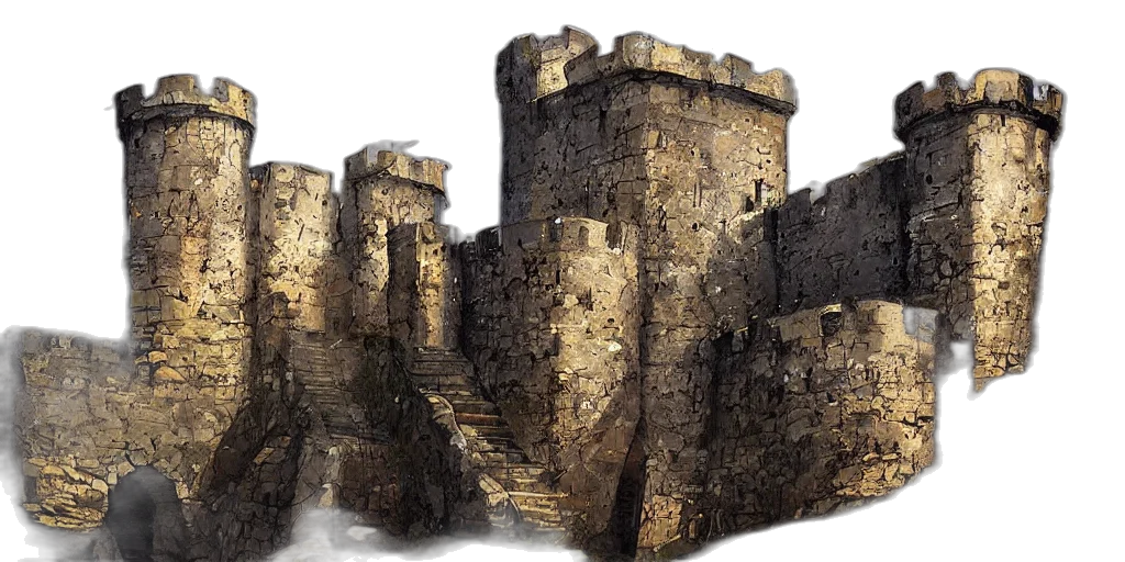 crown, building, 3d render, photorealistic transparent PNG cut-out