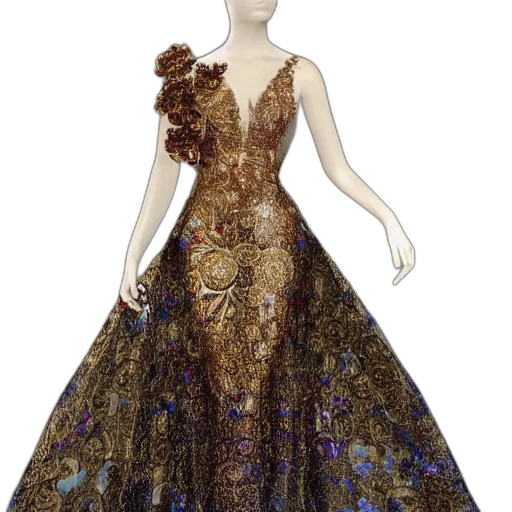 dress, exclusive, evening, made transparent PNG cut-out