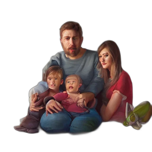 photorealistic, concept art, 3d render, oil painting transparent PNG cut-out