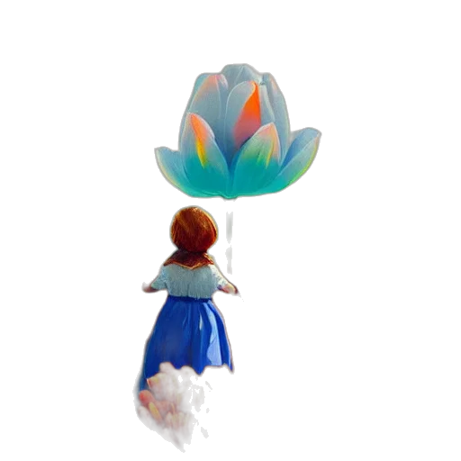 flower, crown, umbrella, staff transparent PNG cut-out