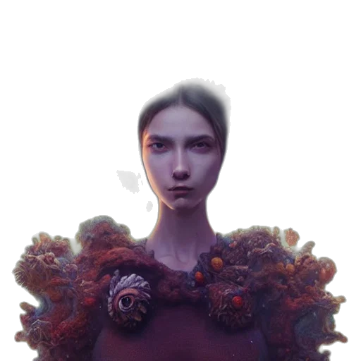 face, crown, mask, creature transparent PNG cut-out